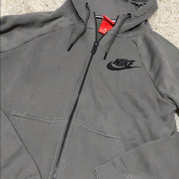 Army green Nike zip up - Picture 2 of 2